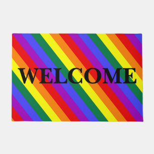  Welcome  LGBT Colors Doormat