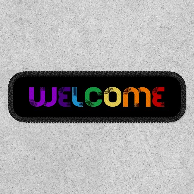 Welcome LGBT rainbow flag Patch (Front)