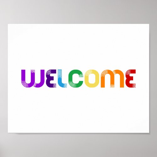 Welcome LGBT rainbow flag Poster