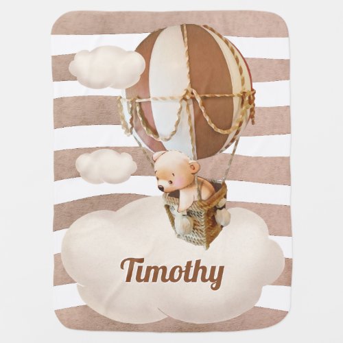 Welcome Little Bear Baby Blanket