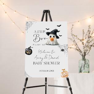 Welcome Little Boo Baby Shower Halloween  Foam Board