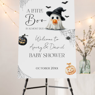Welcome Little Boo Baby Shower Halloween  Foam Board