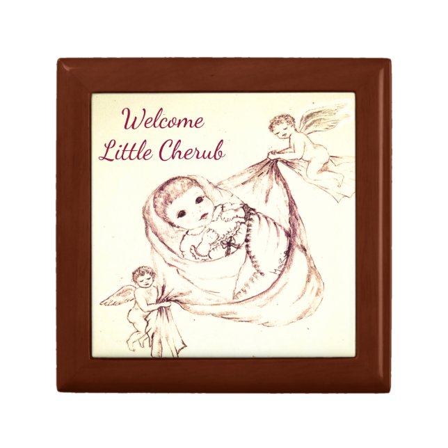 Welcome Little Cherub Gift Box (Front)