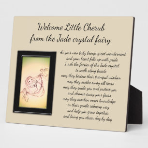 Welcome Little Cherub Plaque