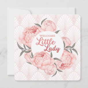Welcome Little Lady Blush Pink Peony