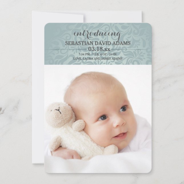 Welcome Little Love Photo Birth Announcement (Front)