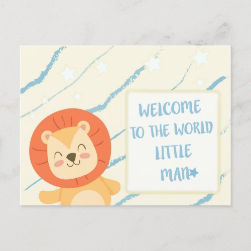 Welcome little man card