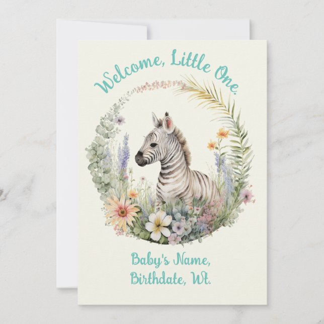 Welcome, Little One Birth Announcement/Baby Shower Invitation (Front)