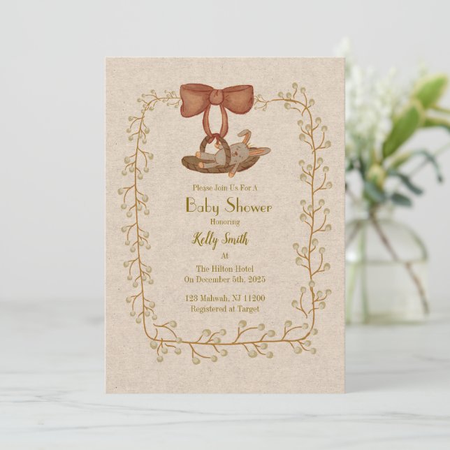 Welcome, Little One Invitation (Standing Front)