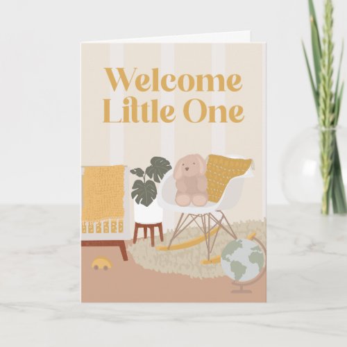Welcome Little One Nursery New Baby Greeting Card
