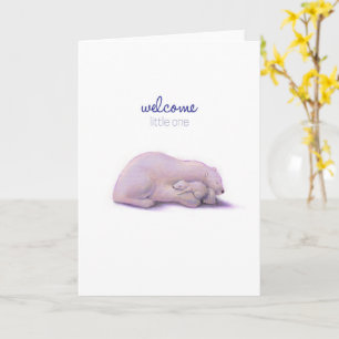 Welcome Little One Polar Bear Card