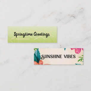 Welcome Little One/Springtime Greetings  Mini Business Card