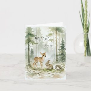 Welcome Little One - Woodland Friends Card