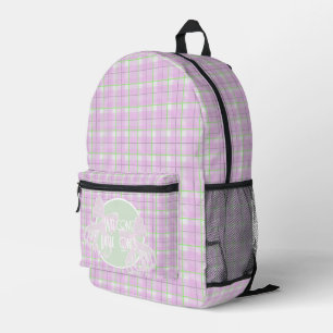 Welcome Little Ones-Sweet pink bow diaper Printed Backpack