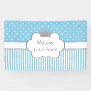 Welcome Little Prince Banner - Baby shower