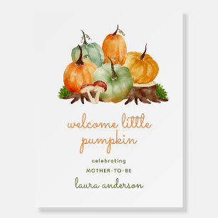 Welcome Little Pumpkin Baby Shower Foam Board