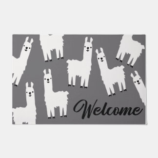 Welcome Llama Home Decor, Funny Animal Doormat