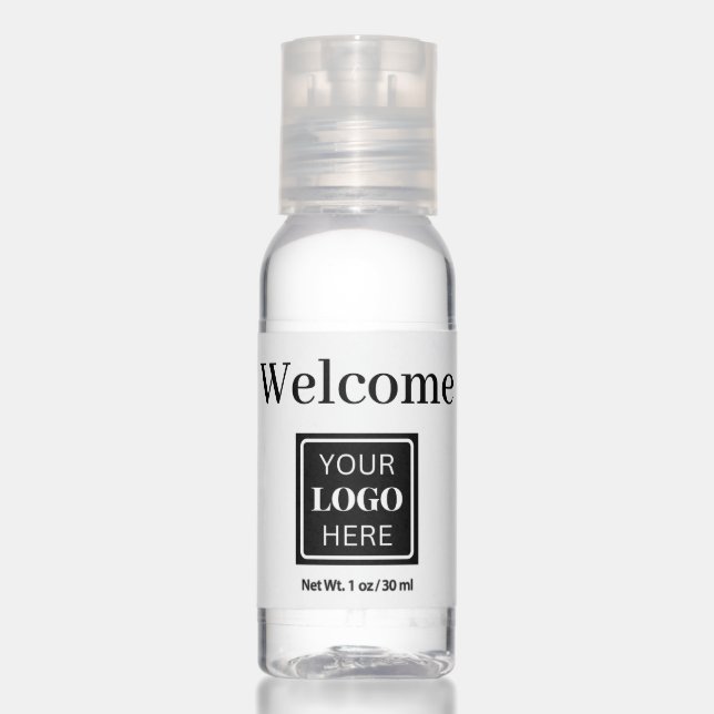 Welcome Logo Business Company Hand Sanitizer (Front)