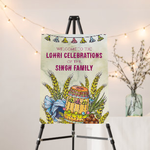 Welcome Lohri Party signs as Welcome Lohri signs