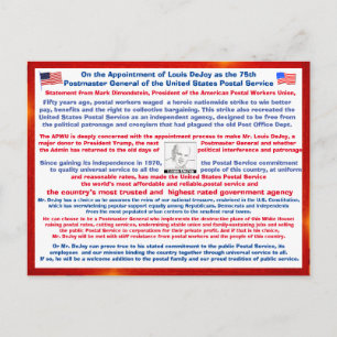 Welcome Louis DeJoy to the USPS#2 Postcard