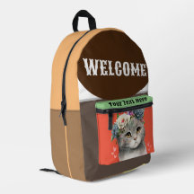 Welcome love cat Collection of Backpacks