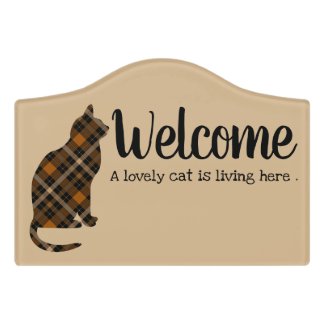 Welcome - lovely plaid cat