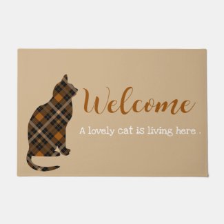 Welcome - lovely plaid cat