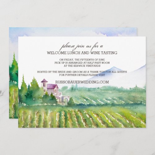 Welcome Lunch  Wine Tasting Invite
