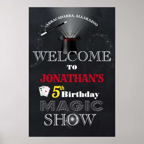 Welcome Magic Show Birthday Poster