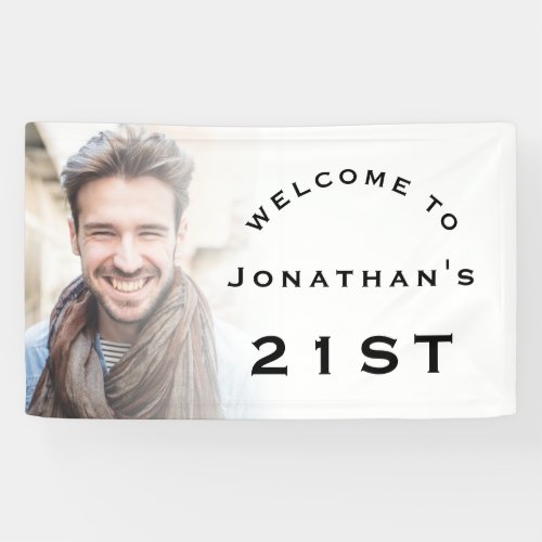 Welcome Male 21st Birthday Party Photo Overlay Ban Banner