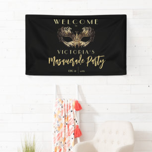 Welcome Masquerade Birthday Party Foam Boards Banner