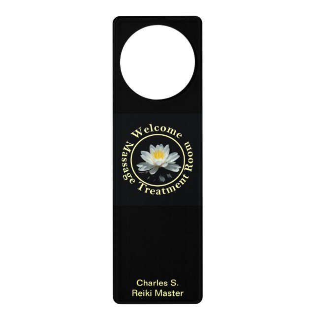 Welcome Massage Treatment Room Door Hanger (Front)