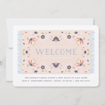 Welcome Mat Moving Announcement - Grape by AmberBarkley at Zazzle