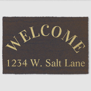 Welcome Mat with Address
