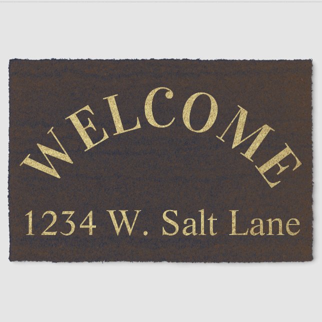 Welcome Mat with Address (Front)
