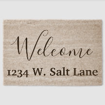 Welcome Mat with Address