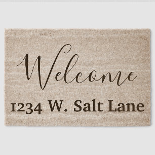 Welcome Mat with Address