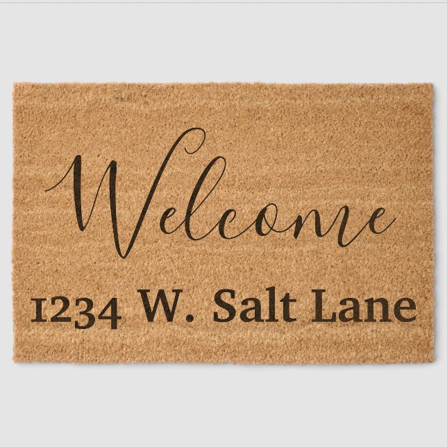 Welcome Mat with Address (Front)