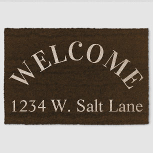 Welcome Mat with Address