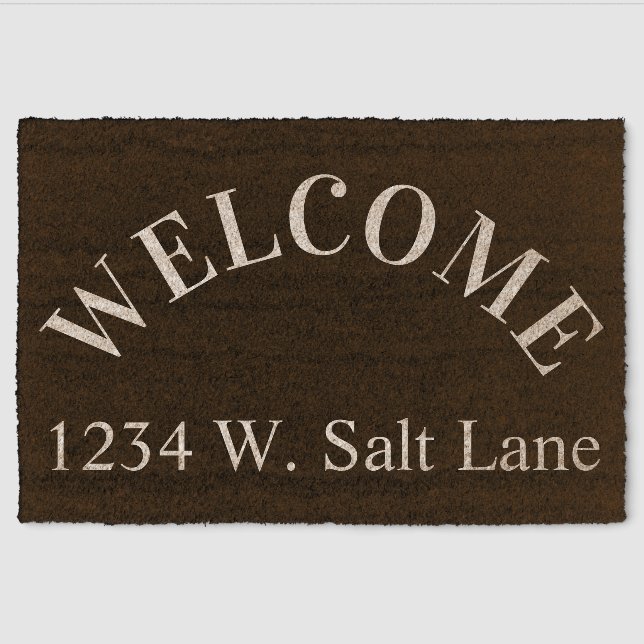 Welcome Mat with Address (Front)