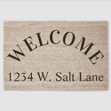 Welcome Mat with Address