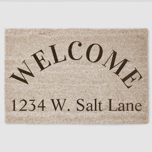 Welcome Mat with Address