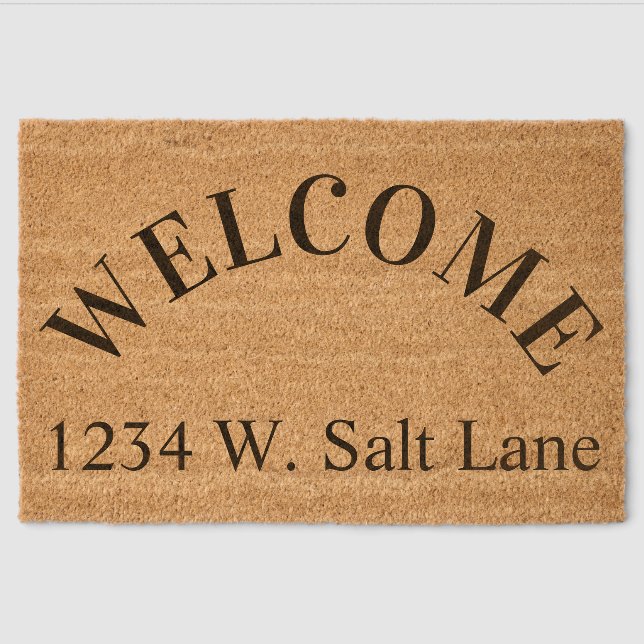 Welcome Mat with Address (Front)