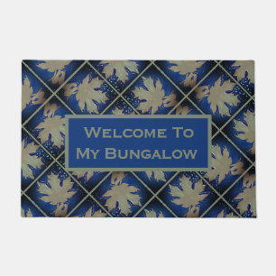 Welcome mat with Maple leaves