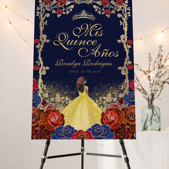Welcome Mis Quince Anos Beauty and best  Foam Board (In Situ (Stand))