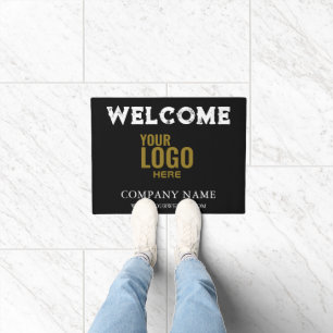 Welcome Modern Calligraphy Personalized Doormat