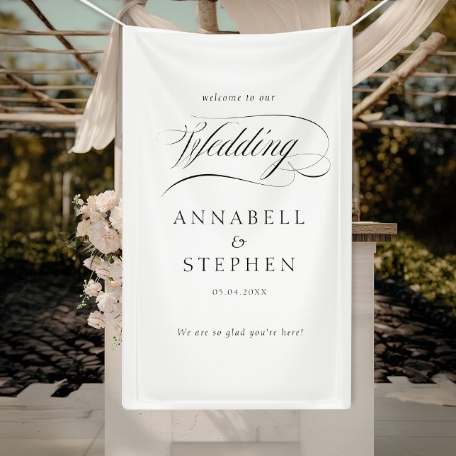 Welcome! Modern, Calligraphy, Wedding Banner (Creator Uploaded)