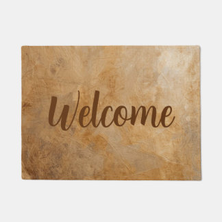 Welcome Modern Outdoor Colorful Brown Doormat