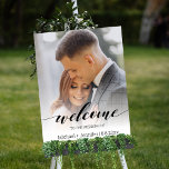 Welcome Modern Stylish Script Wedding Photo Poster at Zazzle
