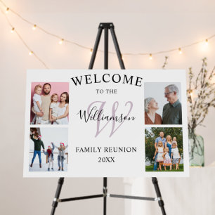 Welcome Monogram & Photo Family Reunion Foam Board